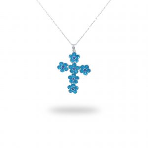 Blau 18k White Gold Plated Silver Necklace