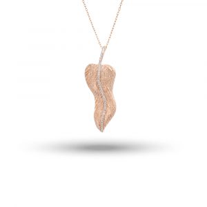 Leaf 18k Rose Gold Plated Silver Necklace